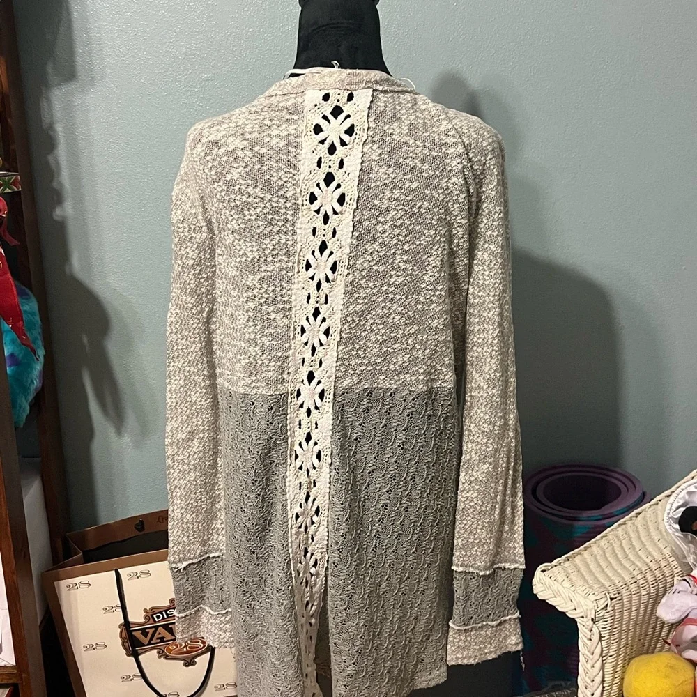 Miss Me Cream Open-Front Cardigan - Picture 2 of 2